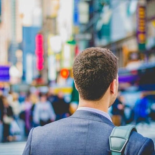 financial representative advisers walking on the road